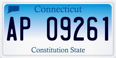 CT license plate AP09261