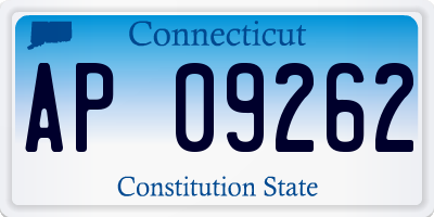 CT license plate AP09262