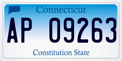 CT license plate AP09263