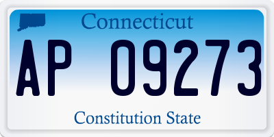 CT license plate AP09273