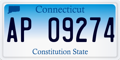 CT license plate AP09274