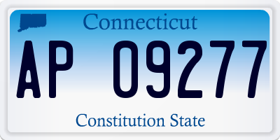 CT license plate AP09277