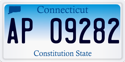 CT license plate AP09282