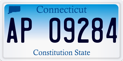 CT license plate AP09284