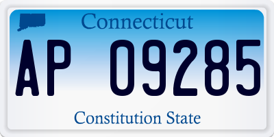 CT license plate AP09285