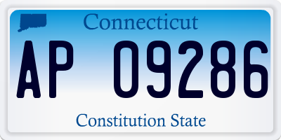 CT license plate AP09286