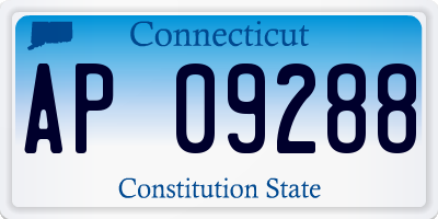CT license plate AP09288