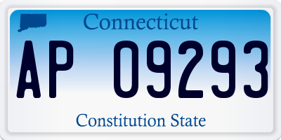 CT license plate AP09293