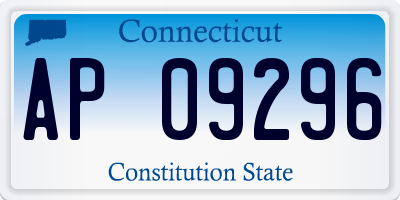CT license plate AP09296
