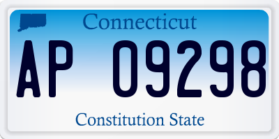 CT license plate AP09298