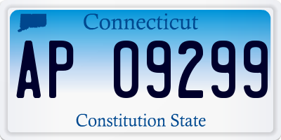 CT license plate AP09299