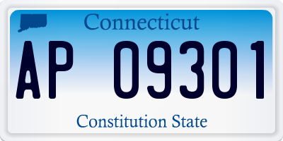 CT license plate AP09301