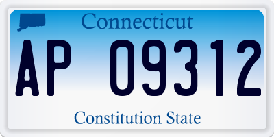 CT license plate AP09312