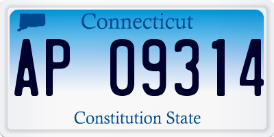 CT license plate AP09314