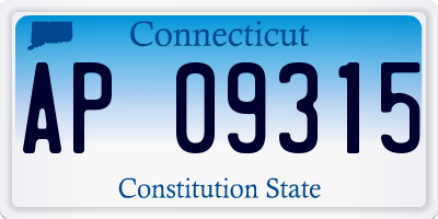 CT license plate AP09315