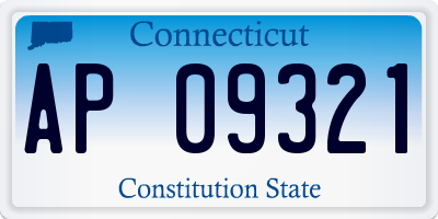 CT license plate AP09321
