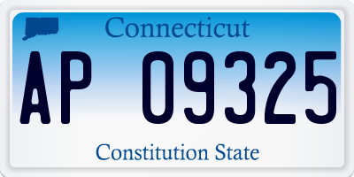 CT license plate AP09325