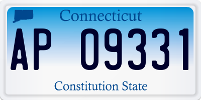 CT license plate AP09331