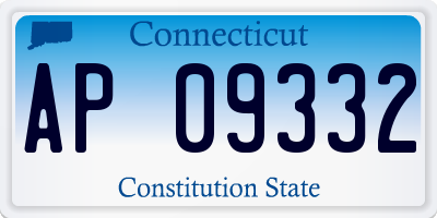 CT license plate AP09332