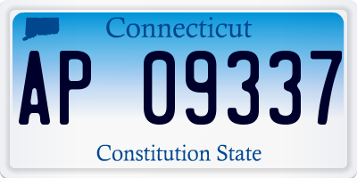 CT license plate AP09337