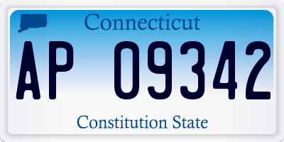 CT license plate AP09342