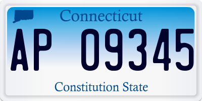 CT license plate AP09345