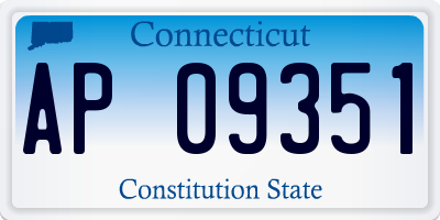 CT license plate AP09351