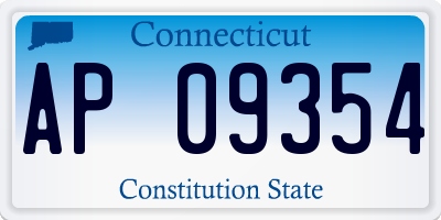 CT license plate AP09354