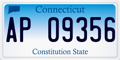 CT license plate AP09356