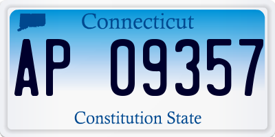 CT license plate AP09357