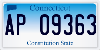 CT license plate AP09363