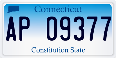 CT license plate AP09377