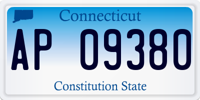 CT license plate AP09380