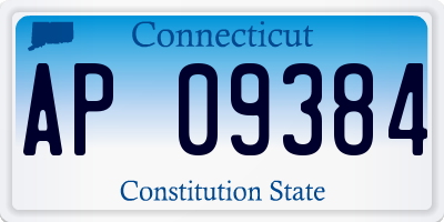 CT license plate AP09384