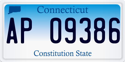 CT license plate AP09386