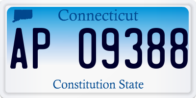CT license plate AP09388