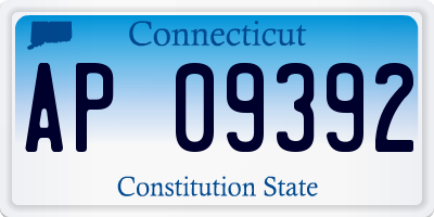 CT license plate AP09392
