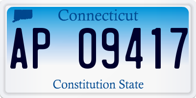 CT license plate AP09417
