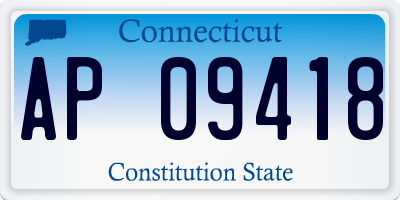 CT license plate AP09418
