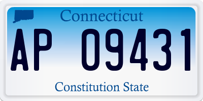 CT license plate AP09431