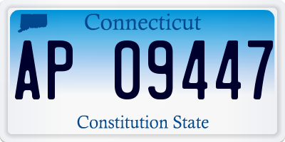 CT license plate AP09447
