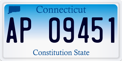 CT license plate AP09451