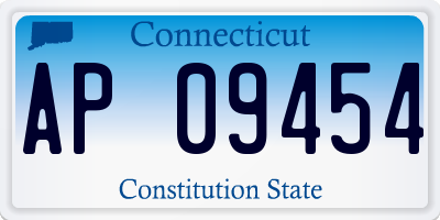 CT license plate AP09454