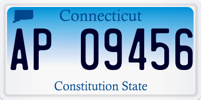CT license plate AP09456