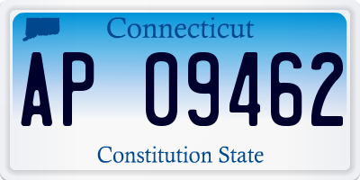 CT license plate AP09462