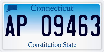 CT license plate AP09463