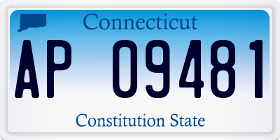 CT license plate AP09481