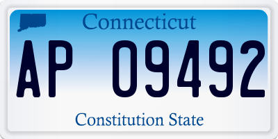 CT license plate AP09492