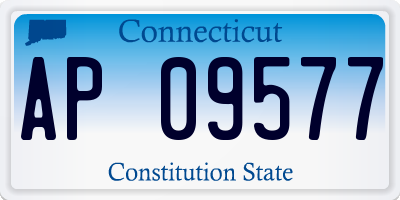CT license plate AP09577