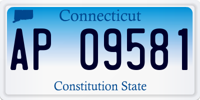 CT license plate AP09581